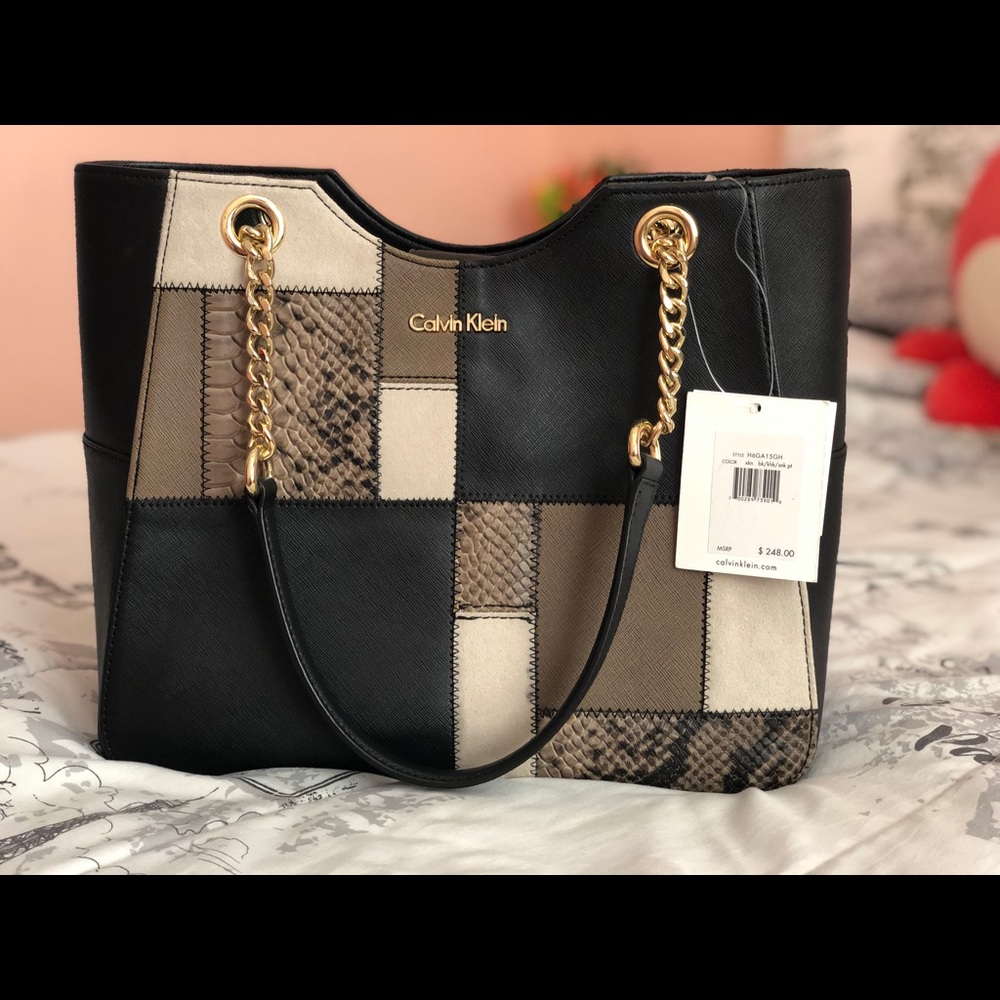 Calvin Klein Leather Tote